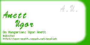 anett ugor business card